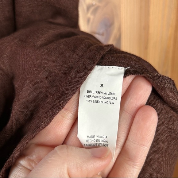 Vitamin A Linen Gigi Romper Women’s Small Brown Sleeveless Resortwear Travel - Picture 9 of 9